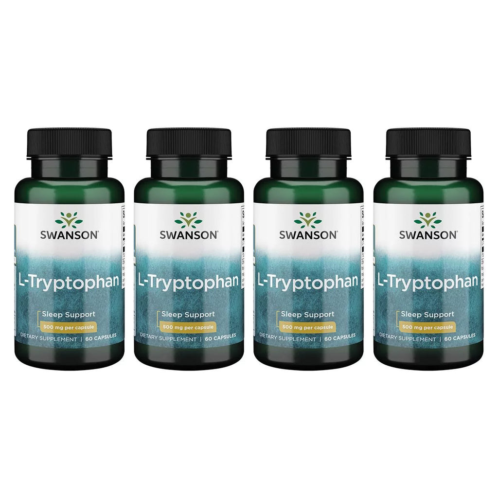 L-Tryptophan 500 mg 60 Caps 4 Pack H8423