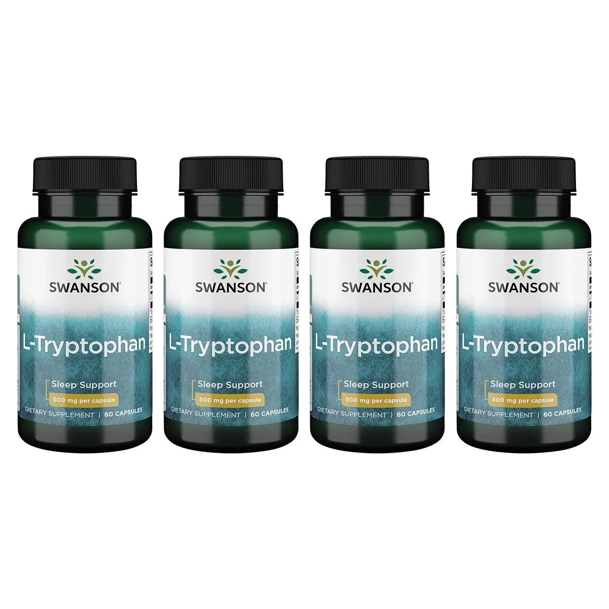 L-Tryptophan 500 mg 60 Caps 4 Pack H8423