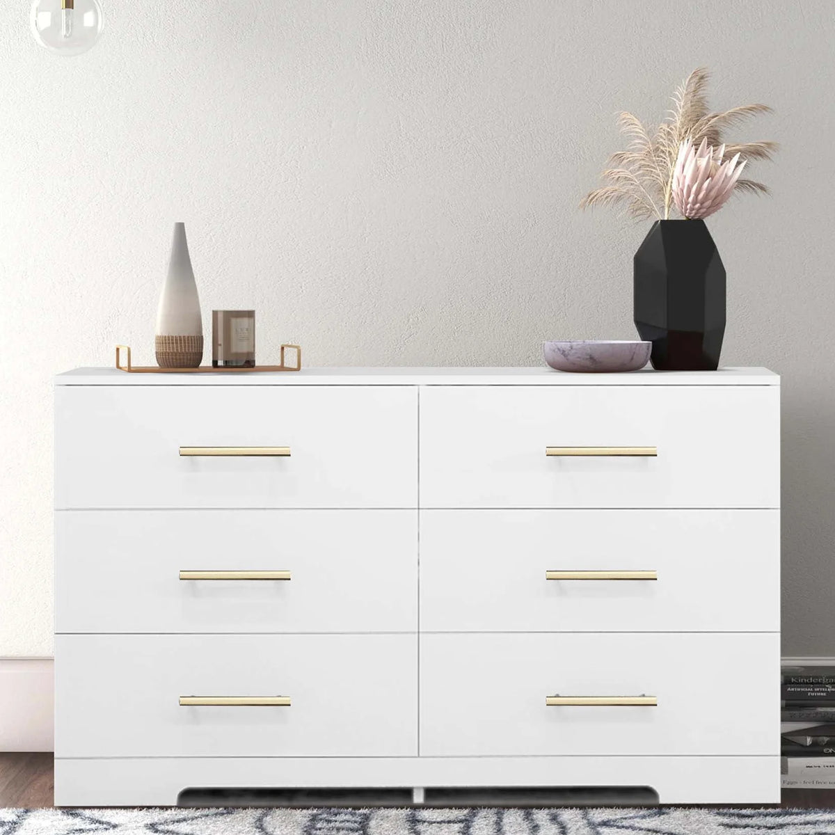 Black 6 Drawer Dresser B185707