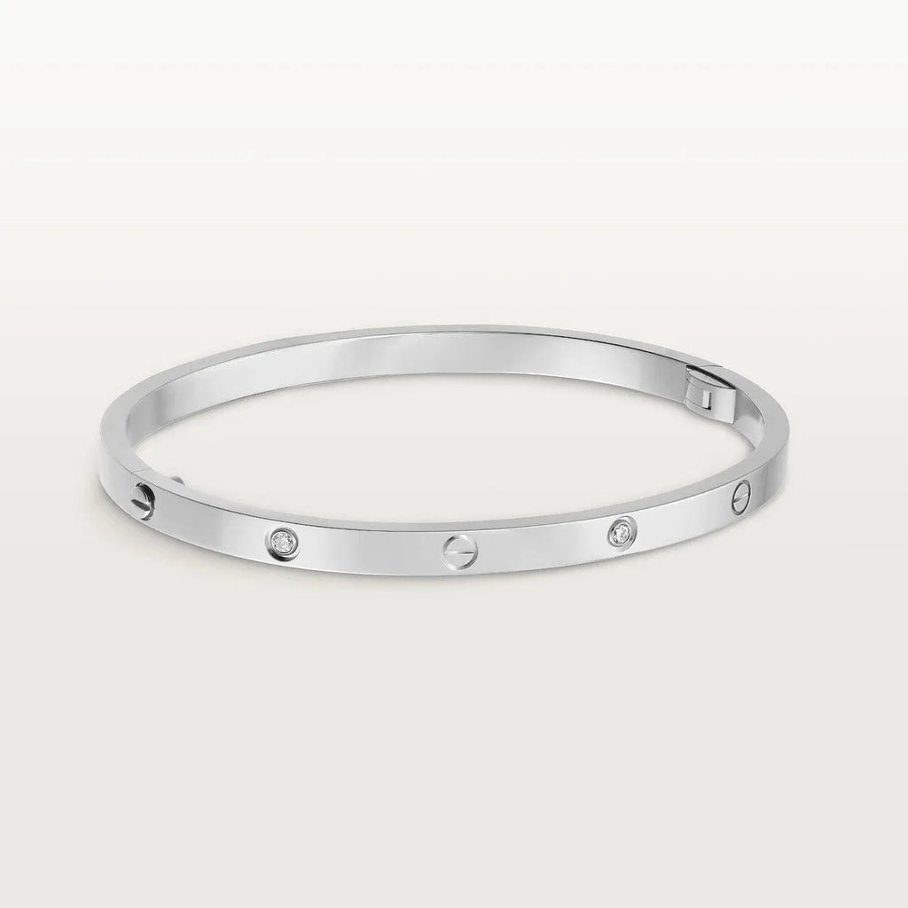 Bracelet With 4 Diamonds 4mm Width J848