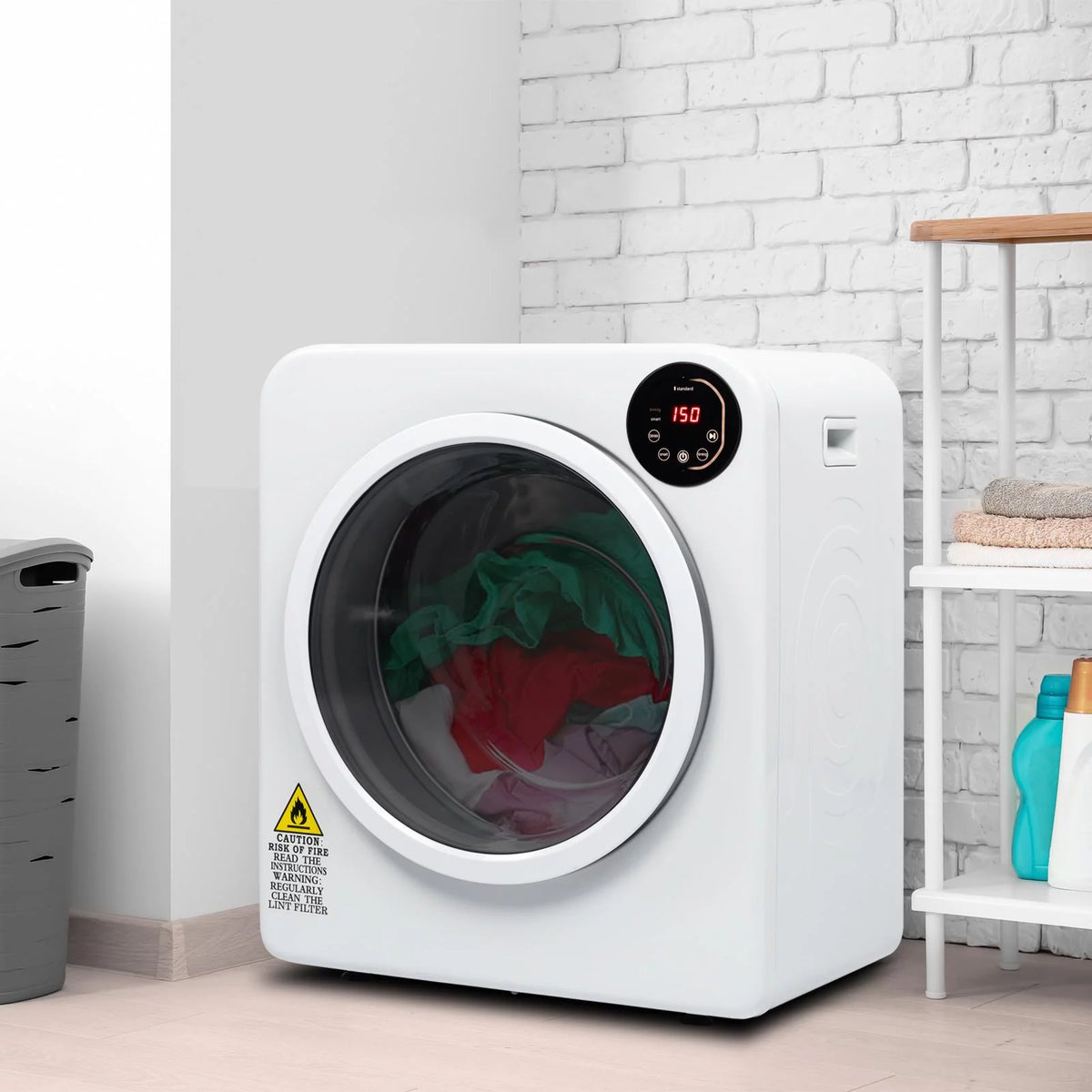 13.2lb Portable Compact Electric Dryer with Smart Controls K8255