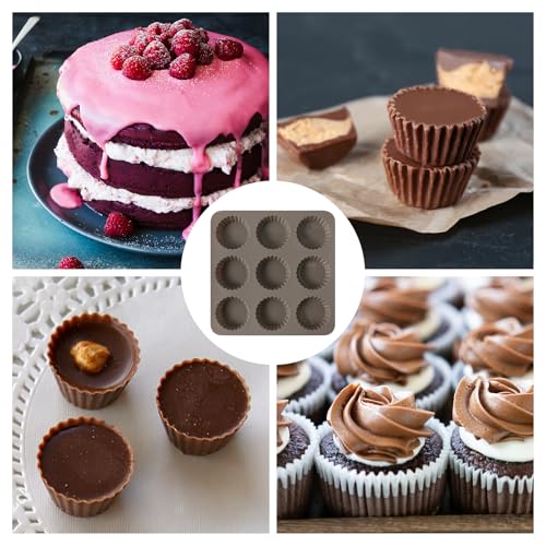 8 PCS 9 Cavity Non-stick Silicone Baking Mold C369