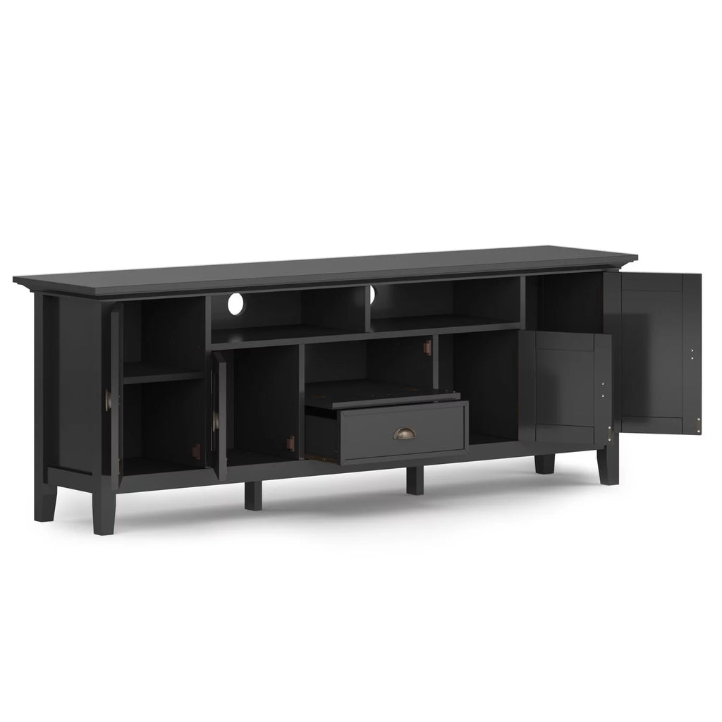 Black Wood 72 inch TV Media Stand J551244