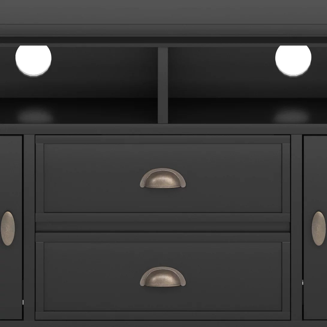 Black Wood 72 inch TV Media Stand J551244
