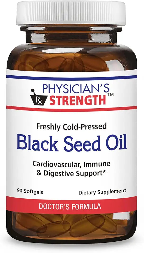 Black Seed Oil Gelcaps 90 Softgels Cold Pressed Non-GMO J902