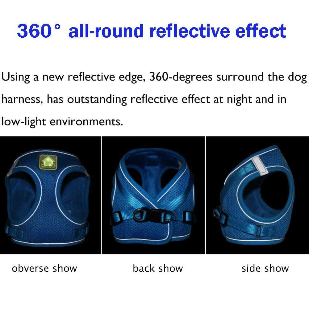 Soft Mesh Reflective Adjustable Dog Harness and Leash Set J757831