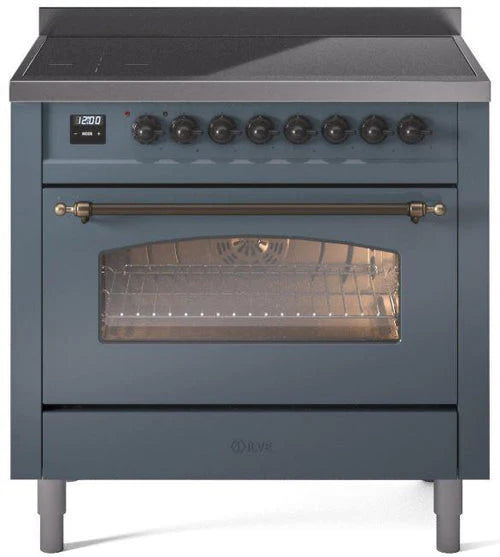Blue Grey Induction Range with Electric Oven I611926