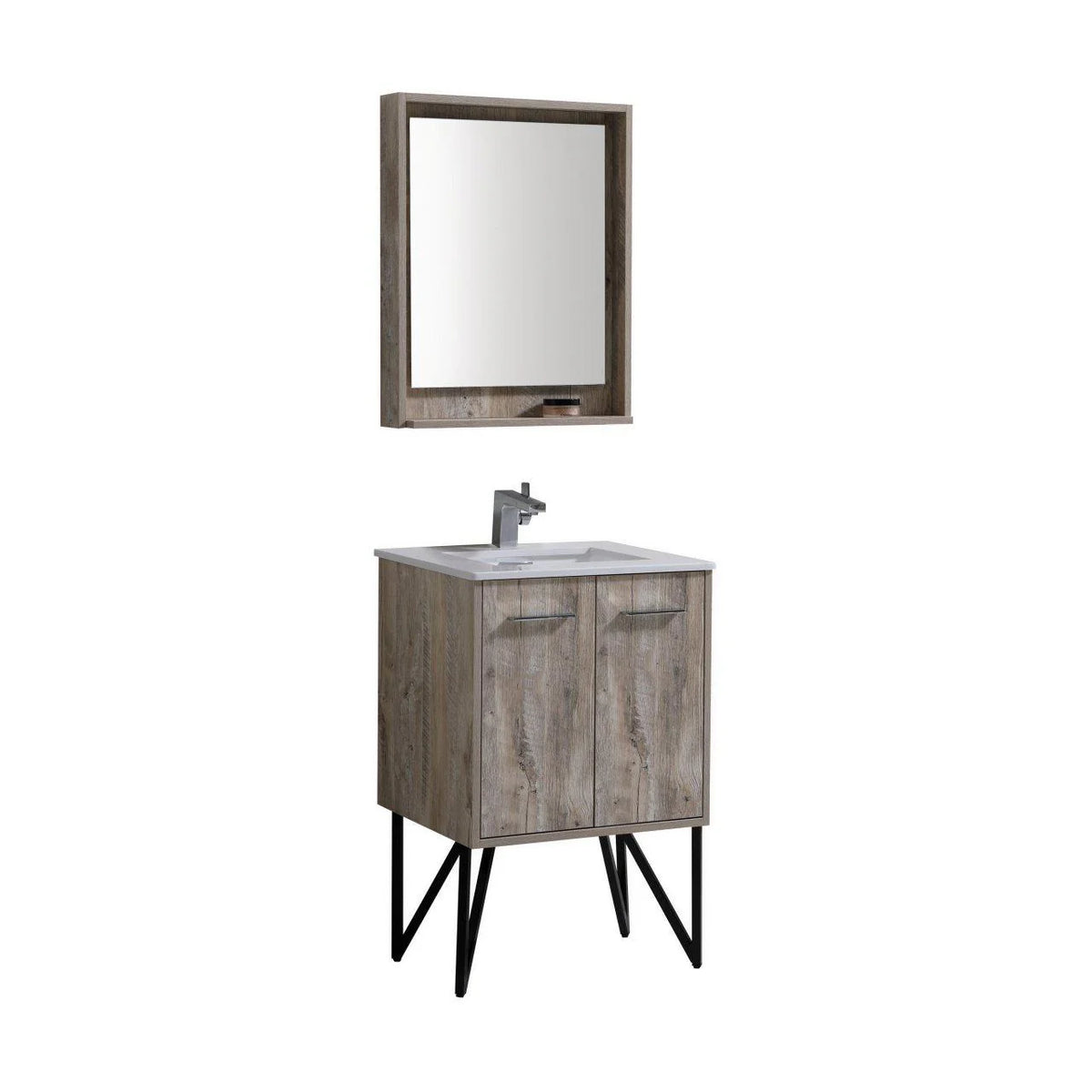 24 in. Modern Bathroom Vanity with White Countertop Y4914