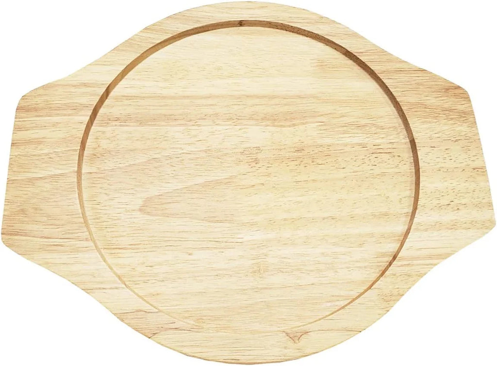Cast Iron Grill Set with Rubber Wood Underliner O984