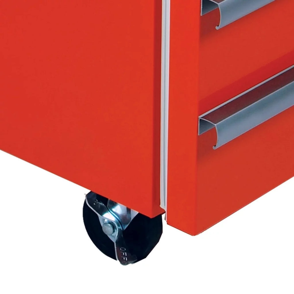 Red Compact Fridge with Built-in Tool Storage K91997