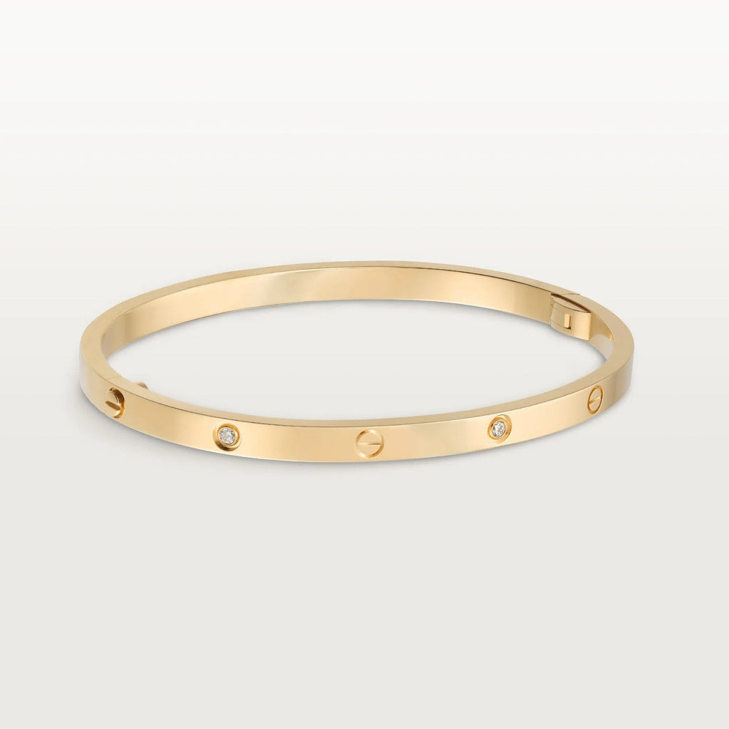 Bracelet With 4 Diamonds 4mm Width J848