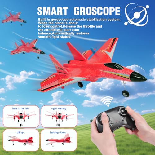 2.4GHz 2 Channel RC Airplane with Gyro Night Lights and 2 Batteries O87587
