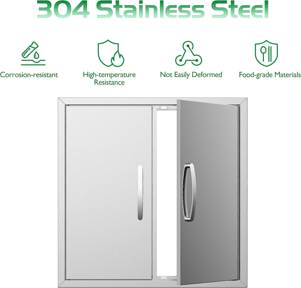 Stainless Steel 24''W x 24''H Outdoor Kitchen Doors H231926