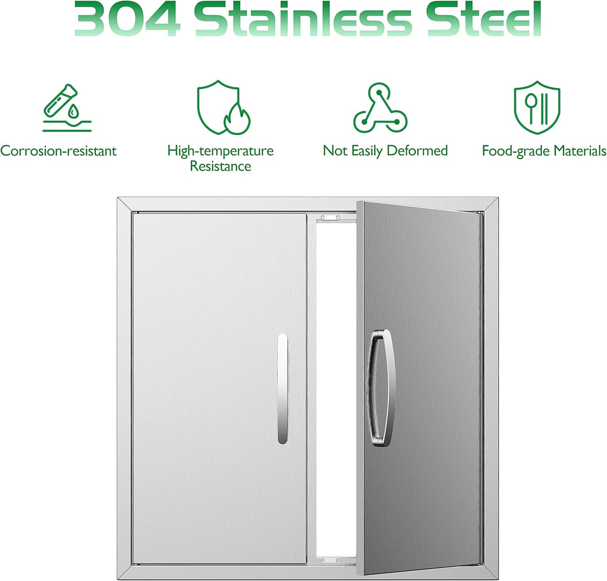 Stainless Steel 24''W x 24''H Outdoor Kitchen Doors H231926