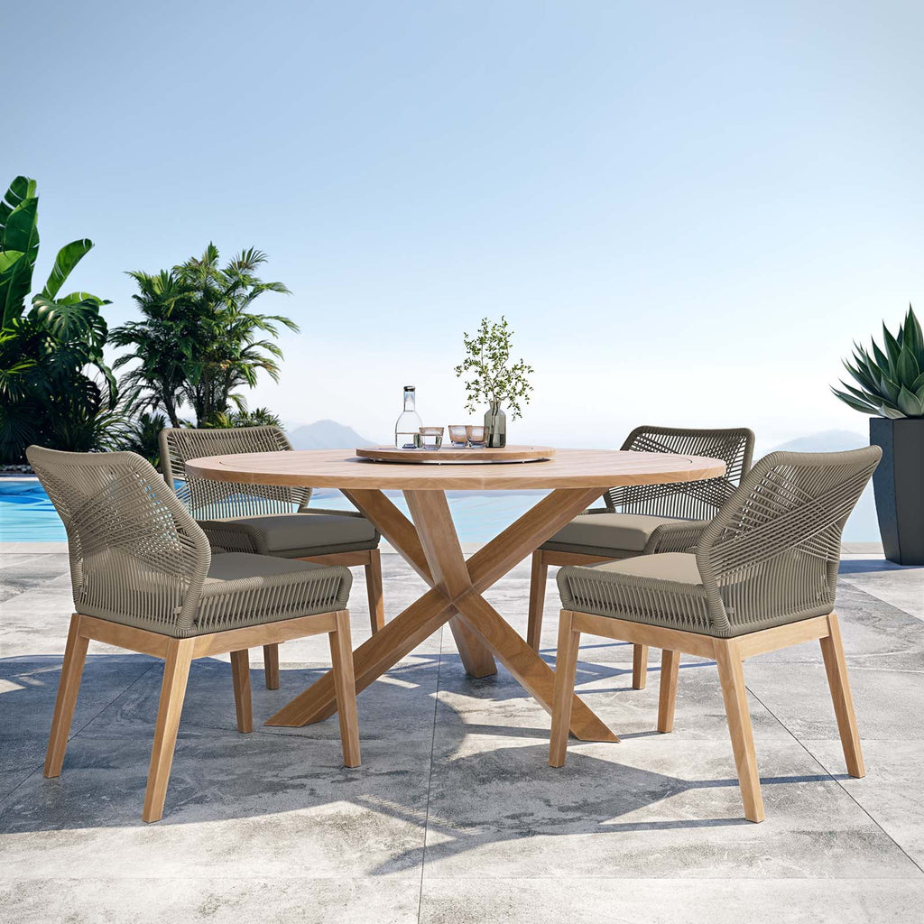 5-Piece Teak Wood Outdoor Dining Set G864