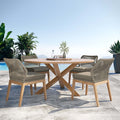 5-Piece Teak Wood Outdoor Dining Set G864