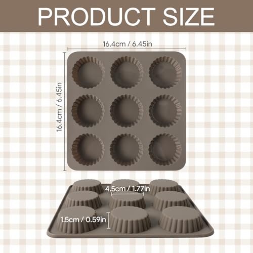 8 PCS 9 Cavity Non-stick Silicone Baking Mold C369