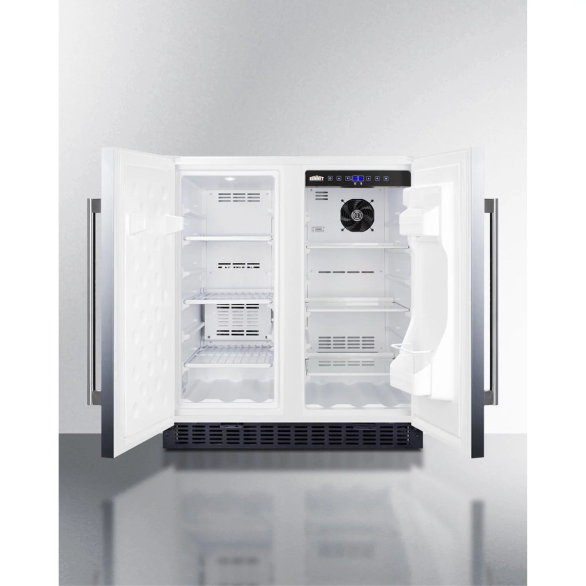 30" Undercounter Frost-Free Side-by-Side Refrigerator-Freezer in Stainless Steel with Locks S186049