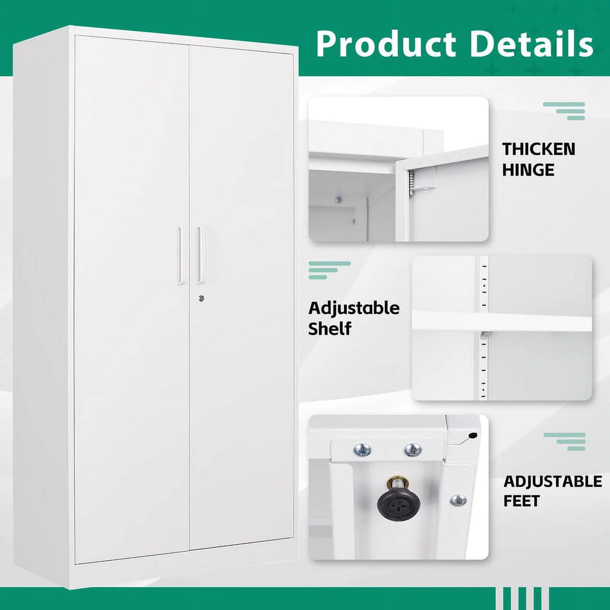 Metal Storage Cabinet with Locking Doors W5183