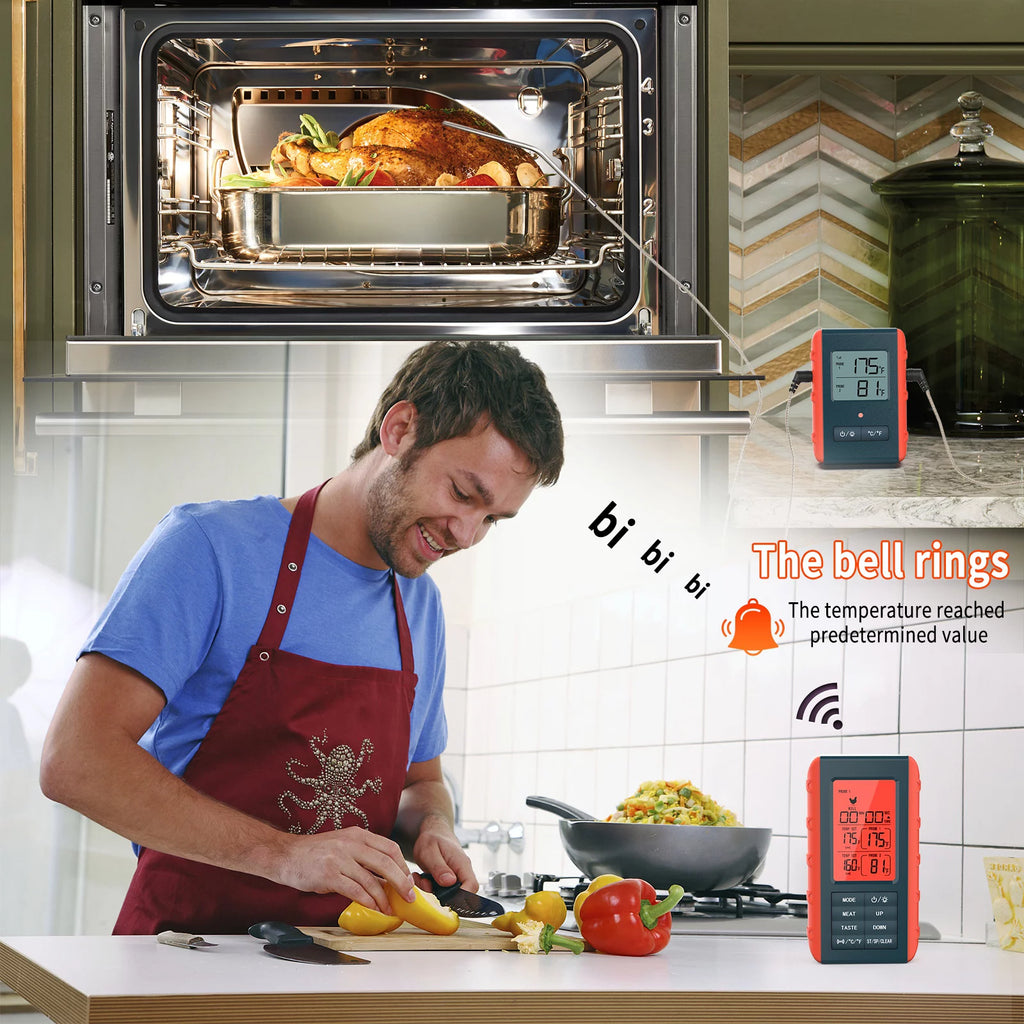 Wireless Digital Meat Thermometer with 2 Probes G18076
