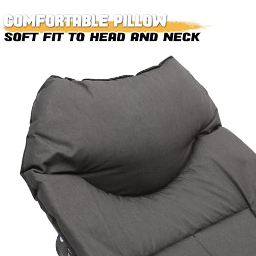 Black Set of 2 Adjustable Reclining Camping Bed with Carry Bag R86718