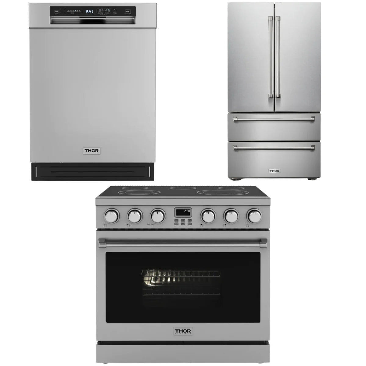 36 Electric Range, Refrigerator and Dishwasher K6899