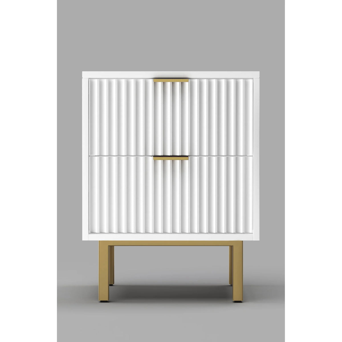 White 2 Drawer Nightstand N171089