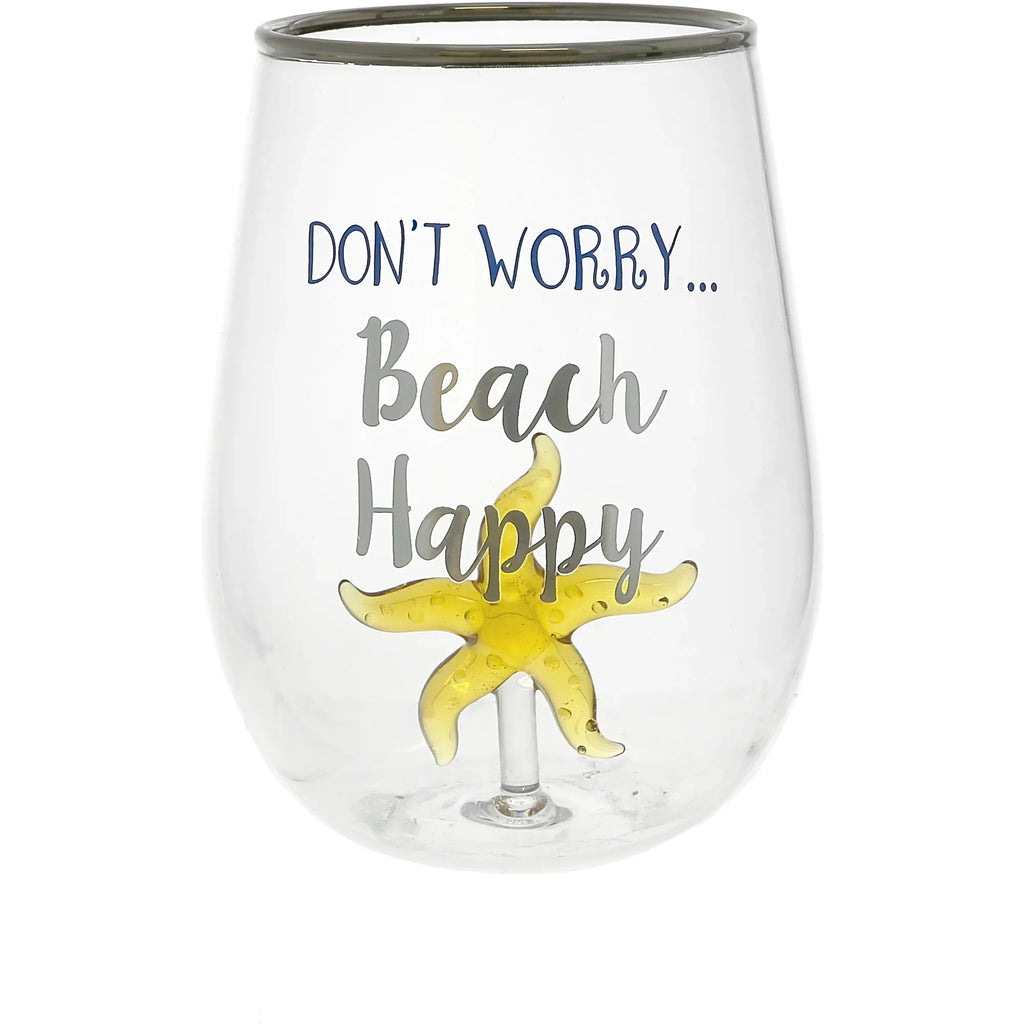 19 oz. Stemless Wine Glass with 3-D Figurine B638435