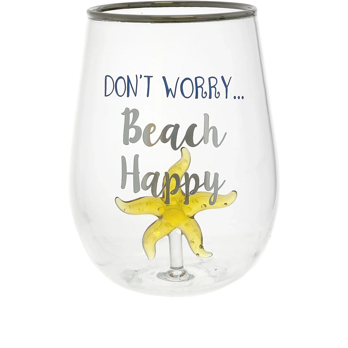 19 oz. Stemless Wine Glass with 3-D Figurine B638435