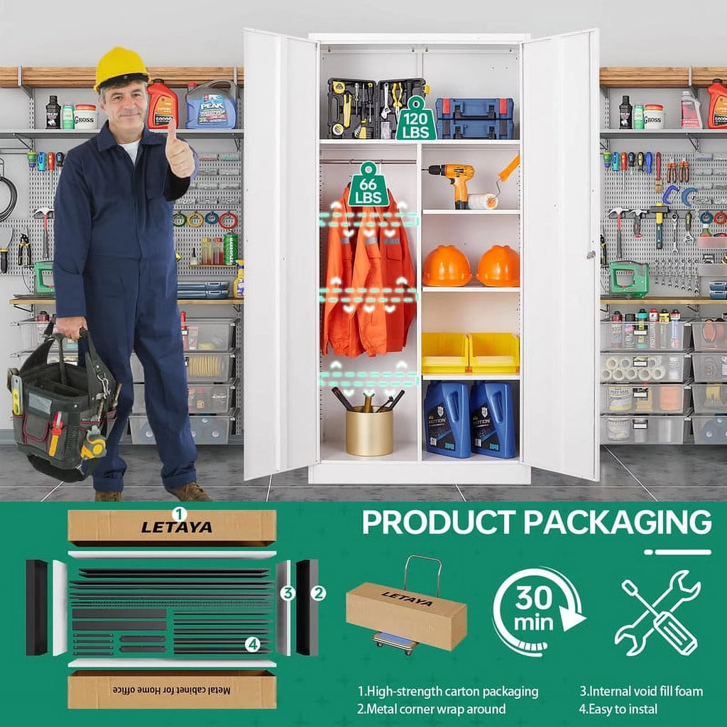 Metal Storage Cabinet with Locking Doors W5183