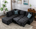 Reversible Sleeper Sectional Sofa with Storage Ottoman C7276