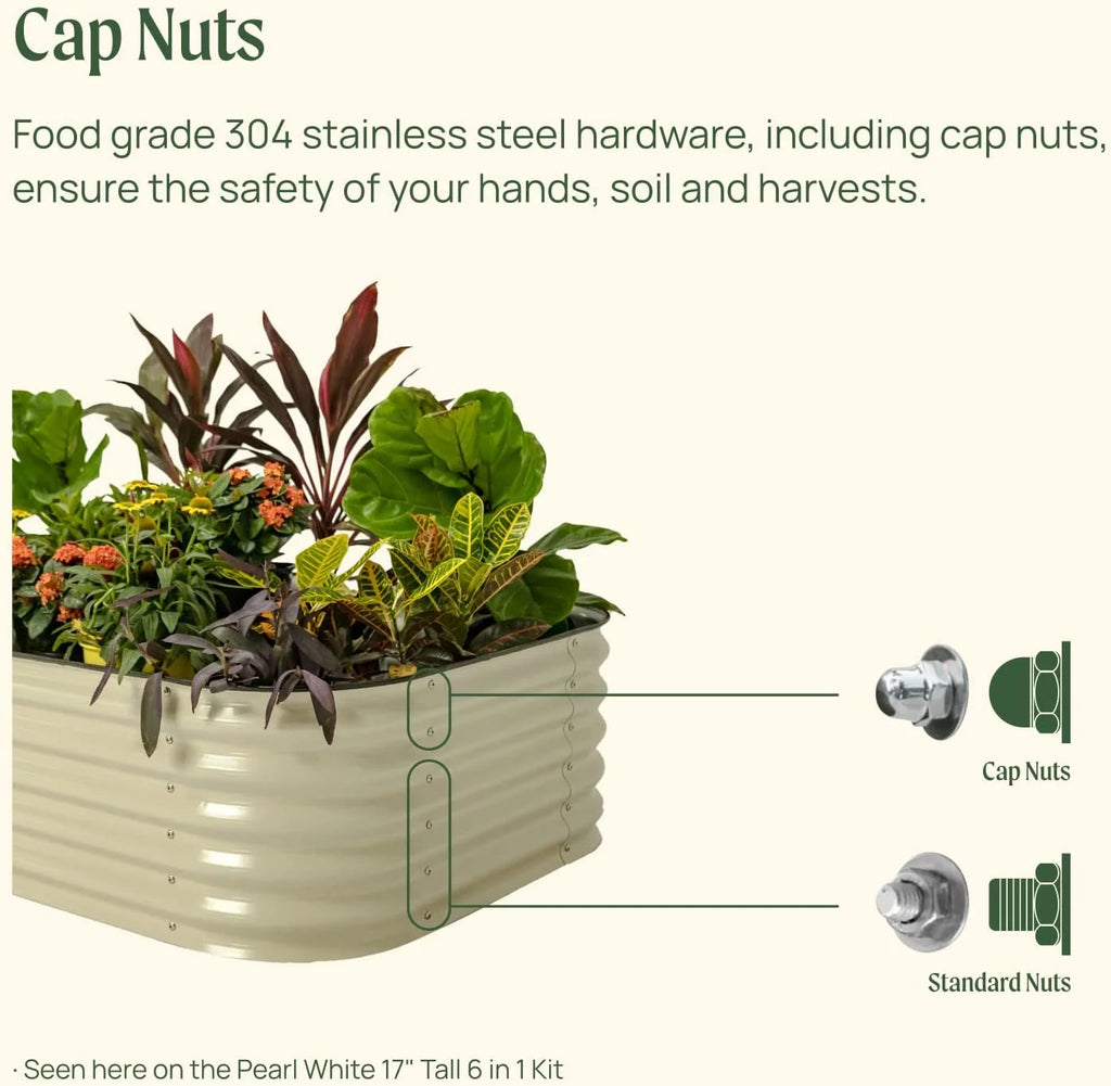 17" Tall 6 in 1 Metal Raised Garden Bed Z281