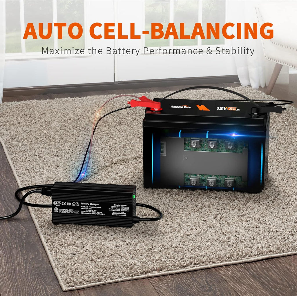 12V 100Ah LiFePO4 Battery with 20A Charger U30960
