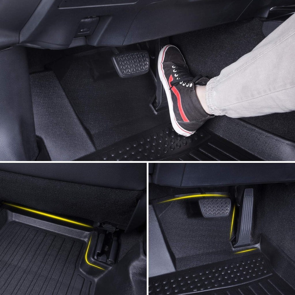 Black Floor Mats Liners Custom Fit Waterproof A7440
