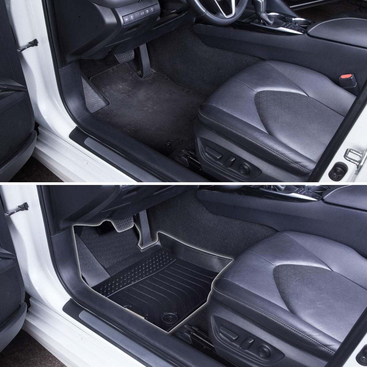 Black Floor Mats Liners Custom Fit Waterproof A7440