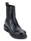 Black Leather Chelsea Boots Z234