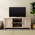White Oak Grooved-Door TV Stand Y165