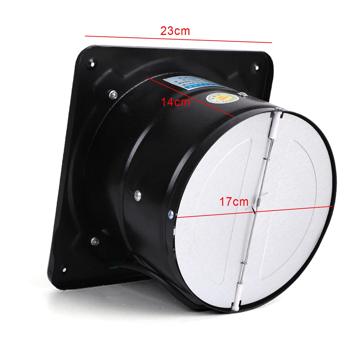 7 Inch Black High Speed Exhaust Fan 2800 RPM F76599