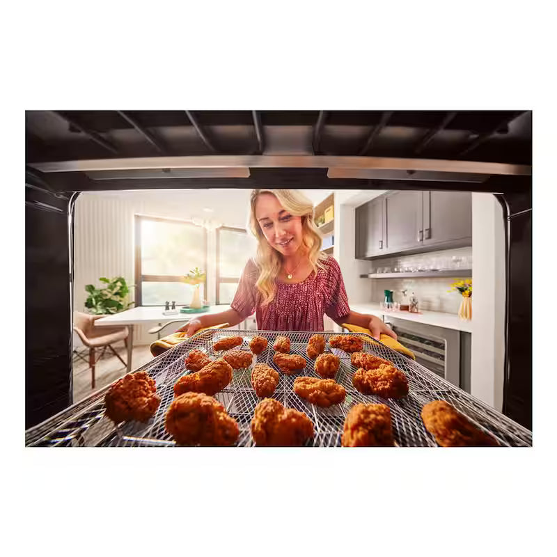 30 in. Single Electric Wall Oven with Convection Self-Cleaning in Black Stainless Steel H419222