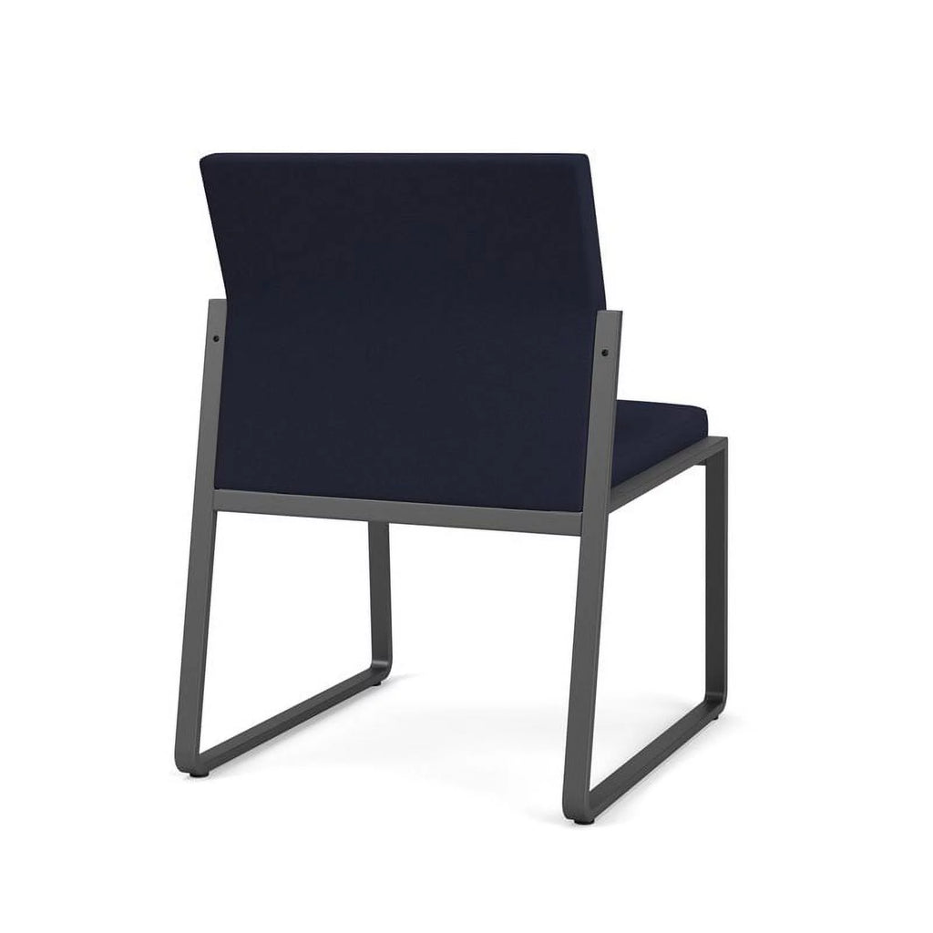 Charcoal Fabric Armless Guest Chair I465