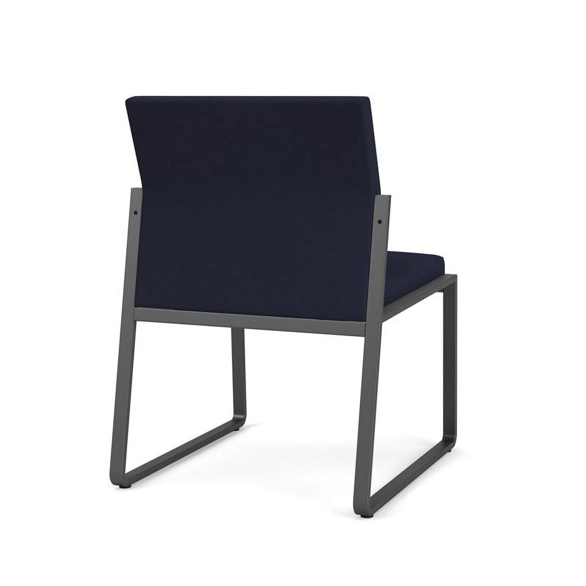 Charcoal Fabric Armless Guest Chair I465
