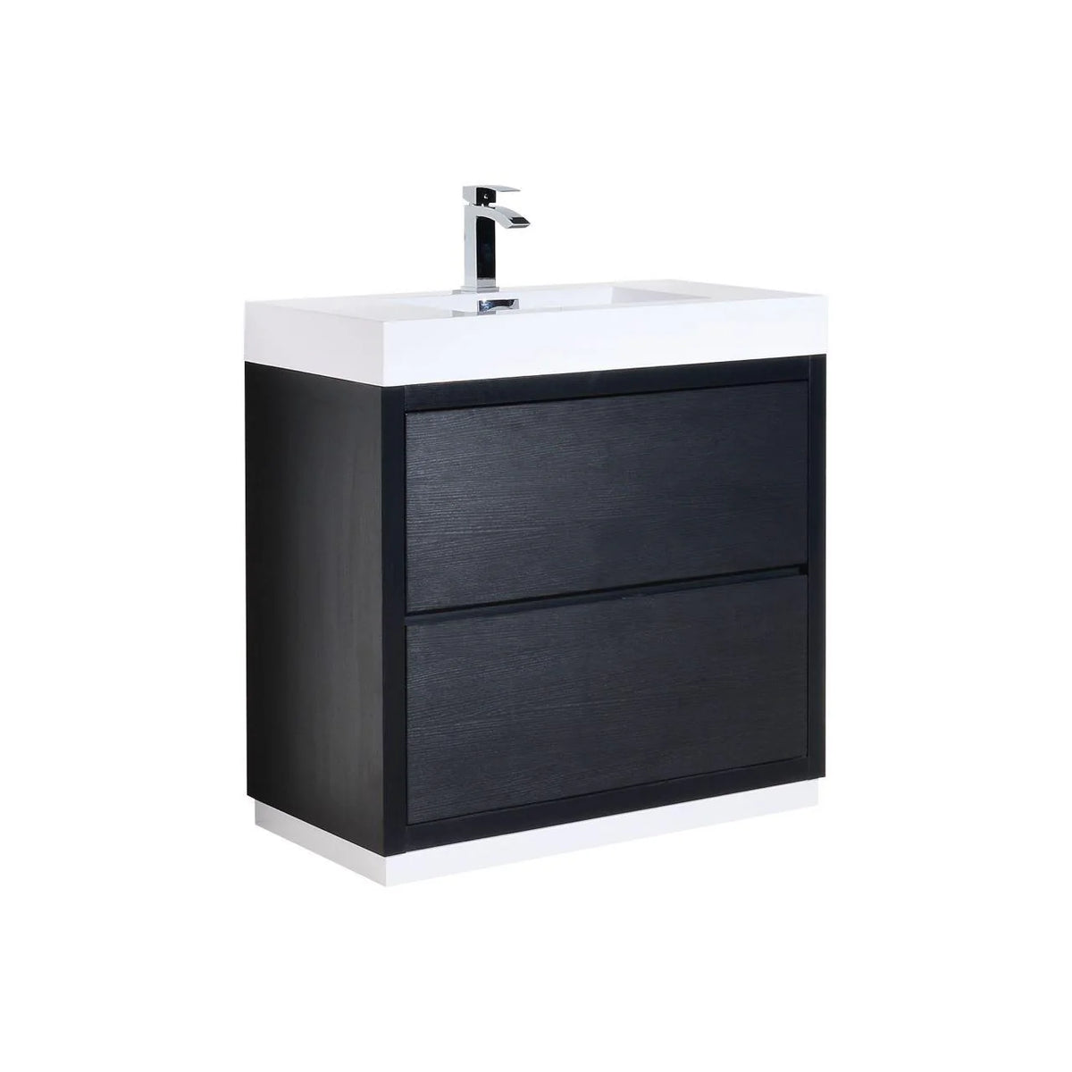 36 in. Free Standing Modern Black Bathroom Vanity V52898