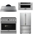 36 Electric Range, Range Hood, Refrigerator and Microwave A7660