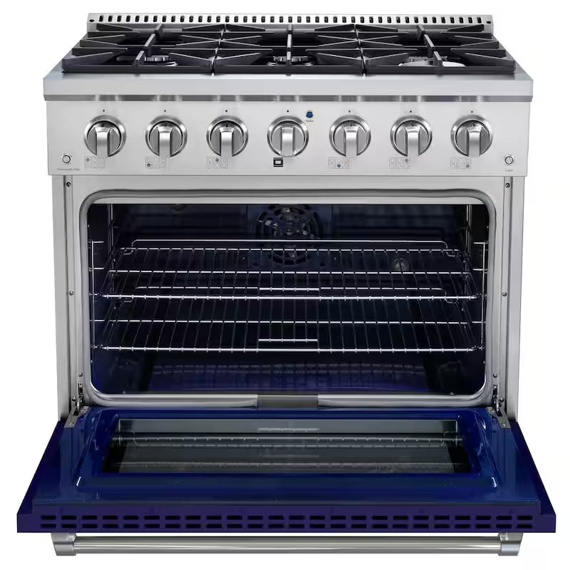 36 in. 5.2 cu. ft. Gas Range with 6 Sealed Burners, Convection Oven, Griddle T175556