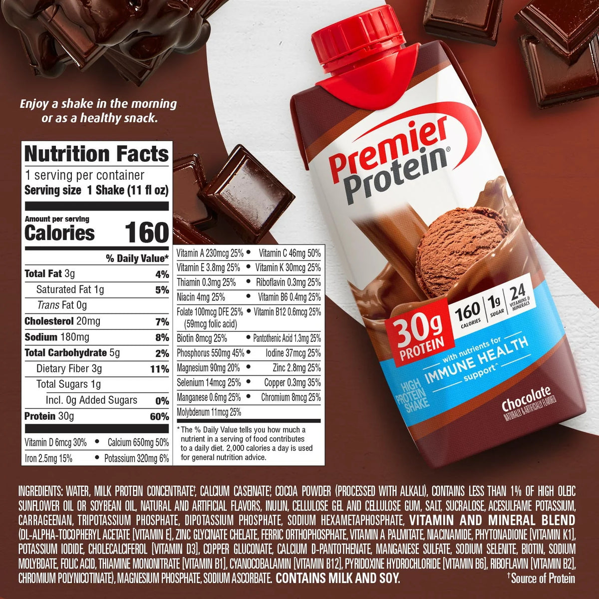 Chocolate Protein Shake 30g 11 fl oz 4 Ct L392594