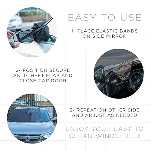 Windshield Cover for Ice and Snow 700D Marine Waterproof Fabric Q7109