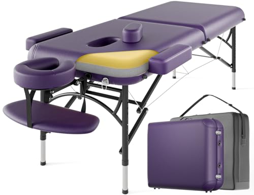 Portable 3 Fold Memory Foam Massage Table with Carrying Bag J377