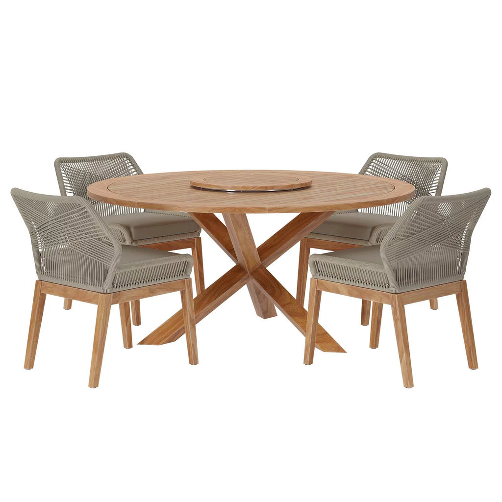 5-Piece Teak Wood Outdoor Dining Set G864