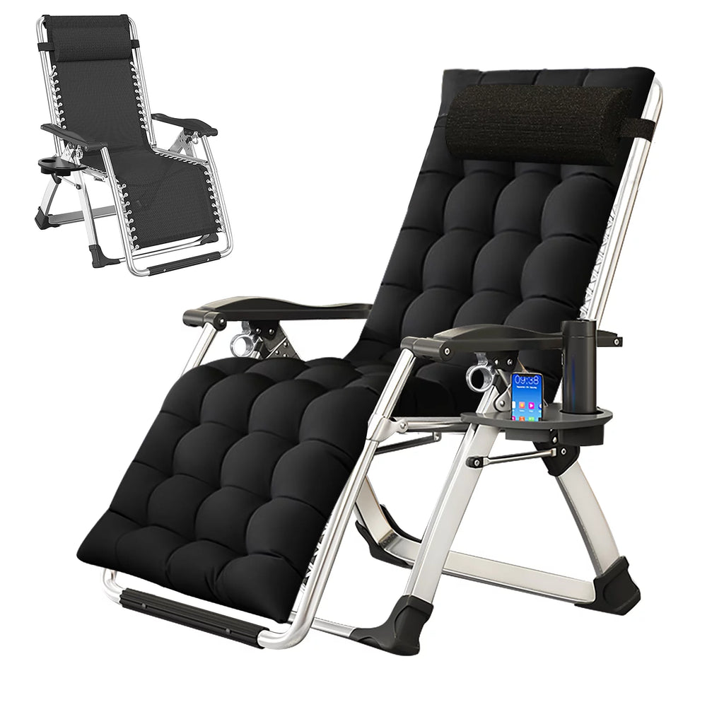 Zero Gravity Folding Lounge Chair with Cushion, Cup Holder, Pillow A181