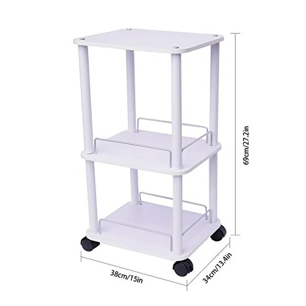 3-Tier Salon Trolley Cart with Rolling Wheels B781